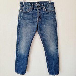 TOM FORD Slim Fit Selvedge Non Stretch Skinny Jeans BRJ21 Medium Wash